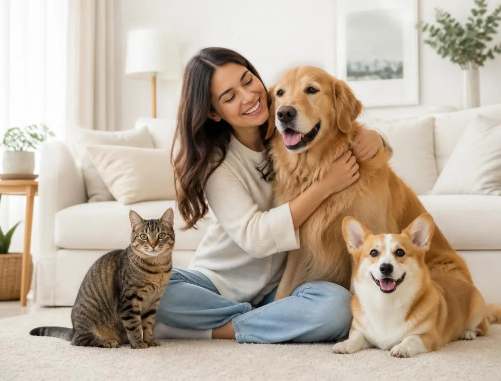 Момент спокою вдома з улюбленцями